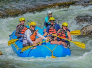 FCS team on large water raft